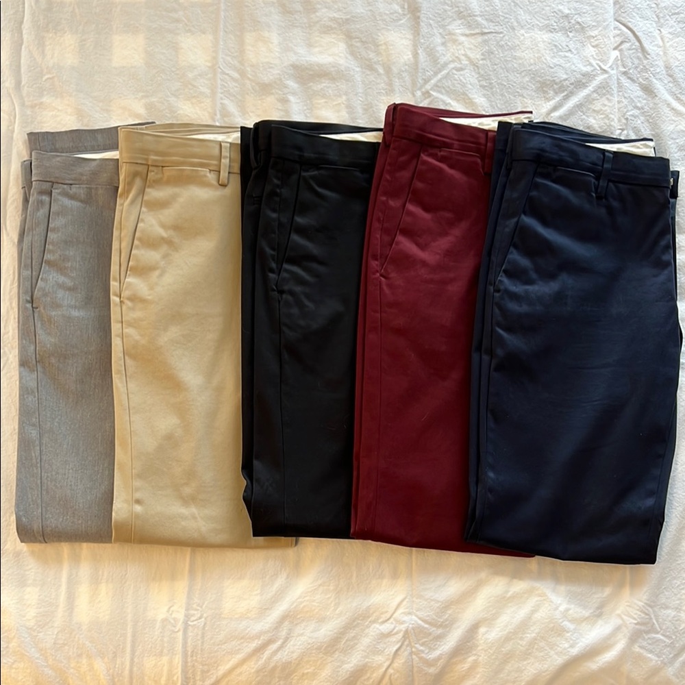 Men’s Banana Republic Chinos 5-Pack Set, Aiden Slim Fit, 32x34